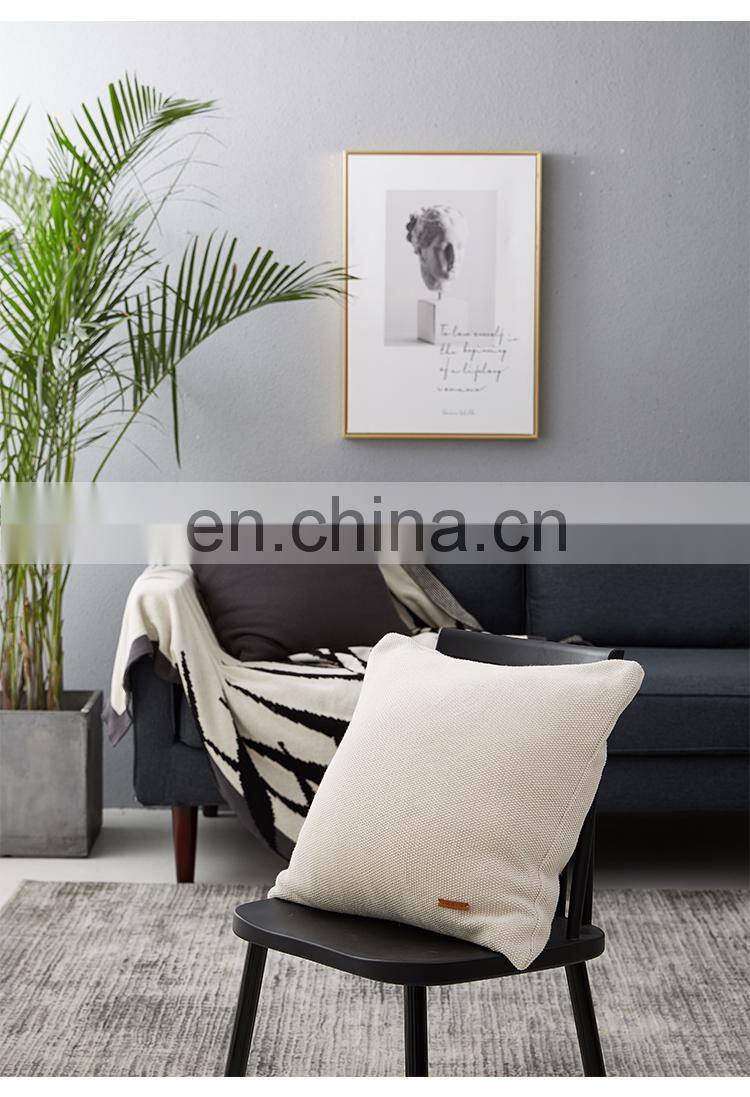 RAWHOUSE white black gray blue Knitted Pillow Case Cushion Cover with tassels