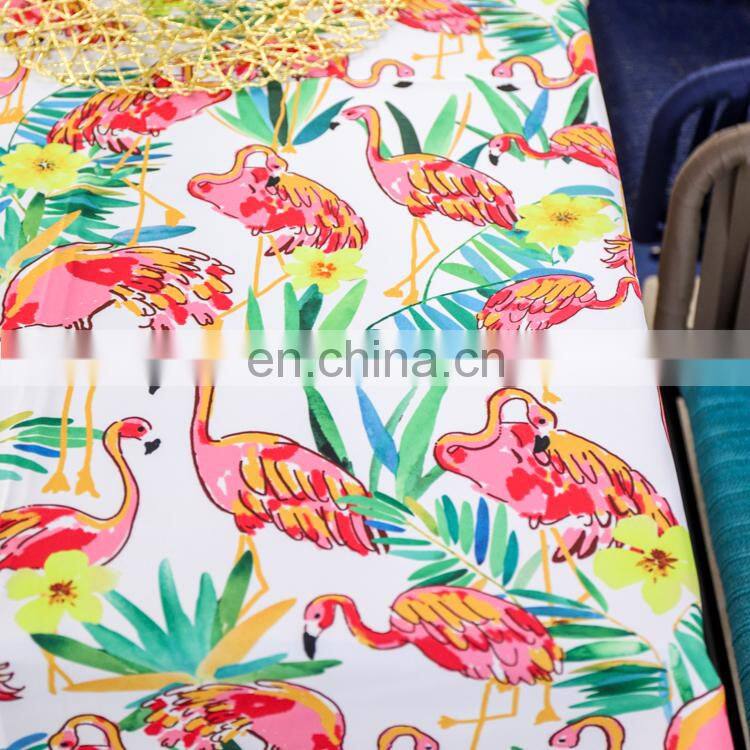 Printed Flamingo Outdoor Dining Tablecloths Decorative Washable Picnic Wholesale Custom Table Cloth