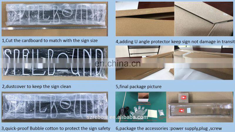 Unbreakable Acrylic frame 12V custom neon taxi sign