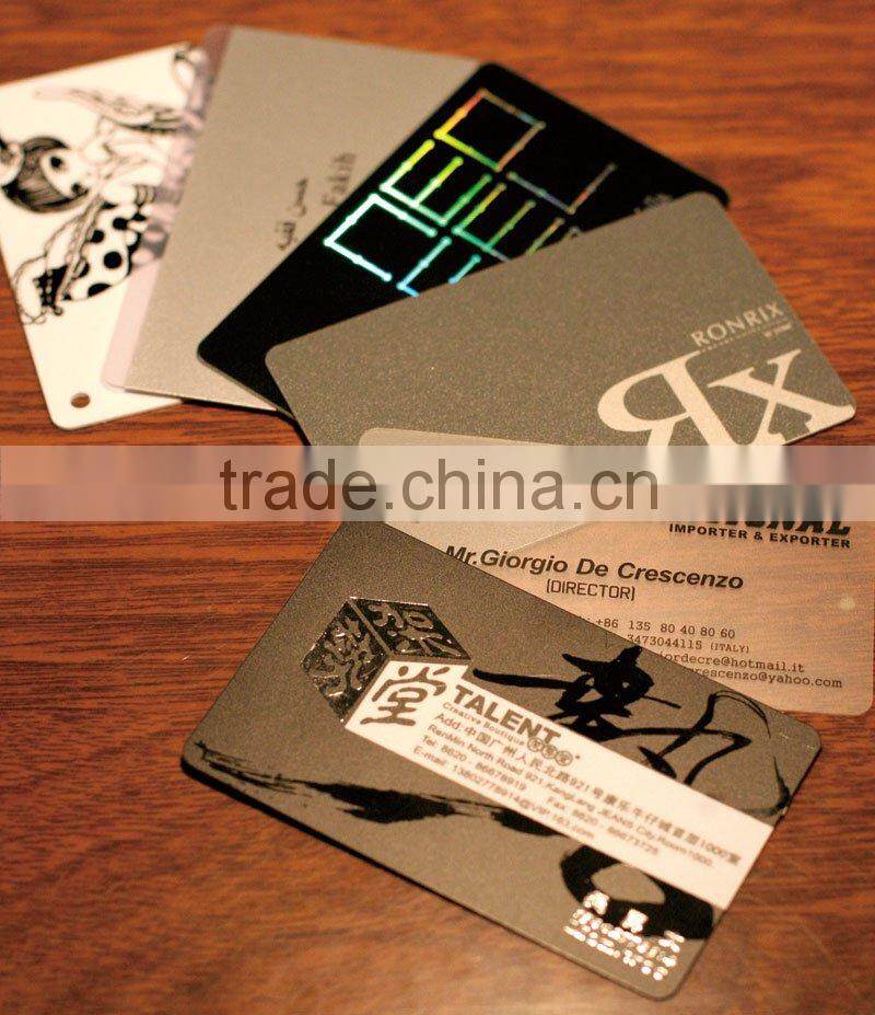 Stainless Steel cheap metal card/ Printing Matte Mirror Metal business card