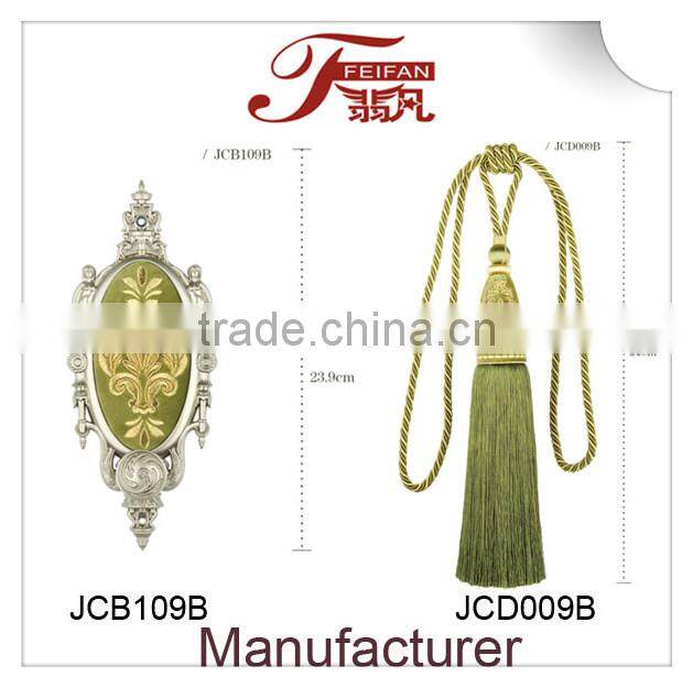 Fontainebleau style---Green gold,curtain tassel fringe,wholesale tassels,tassel and fringe