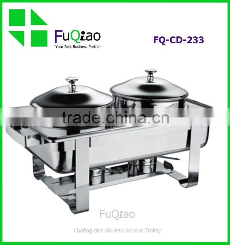 Hot Sale Restaurant & Hotel Supplies Stainless Steel Induction Chafing Dish With Glass Lid