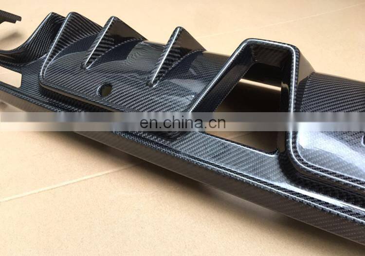 C CLASS W205 C63 B style carbon fiber front lip rear diffuser with exhaust tips grille emblem trunk lid emblem