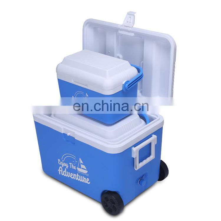 Insulated 8L 22L 50L Outdoor Plastic Ice Chest Cooler box set high quality Cooler Box For Meat Transportation