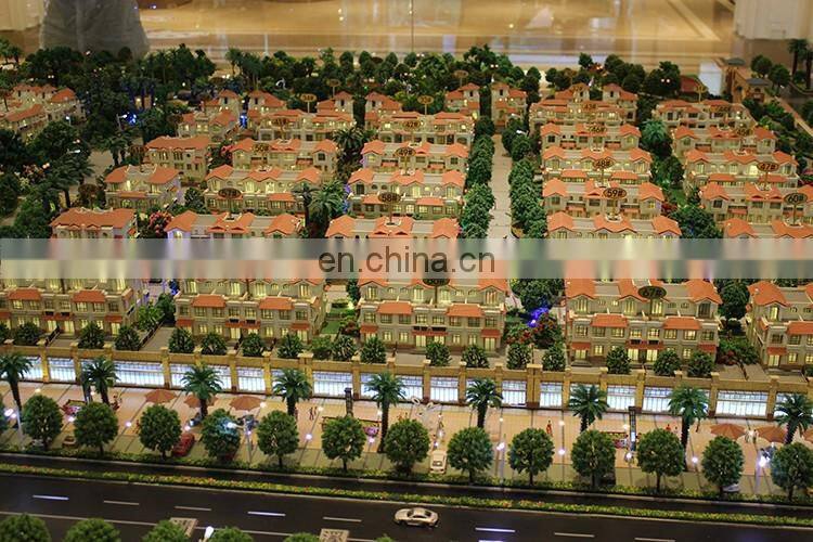 Master house plan for miniature city model, Led light scale model