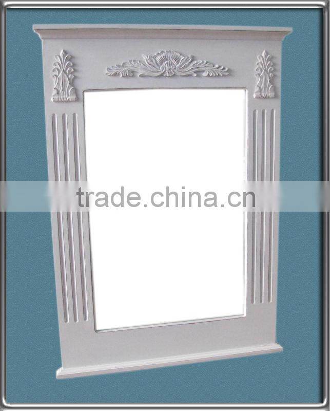 white painted wooden framed mirror / decorative mirror / wooden MDF wall mirror