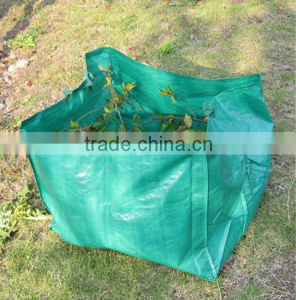 Square garden leaf bag with handle