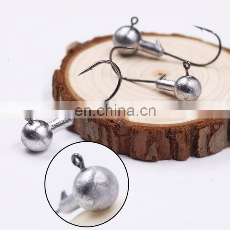 50pcs/bag 1g-2g-3g-4g- 5g-6g-7g-8g-9g-10g-12g-14g-16g-18g-20g-22g-25g-28g Worm Fishkook Original Jig Head Hook