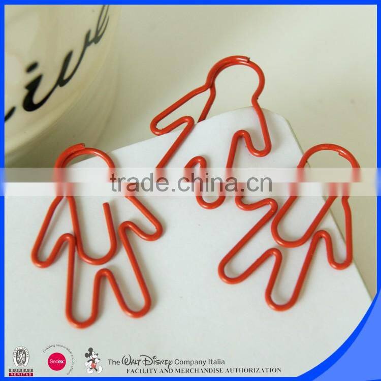 Without mould customized children shape paper clip boy shape