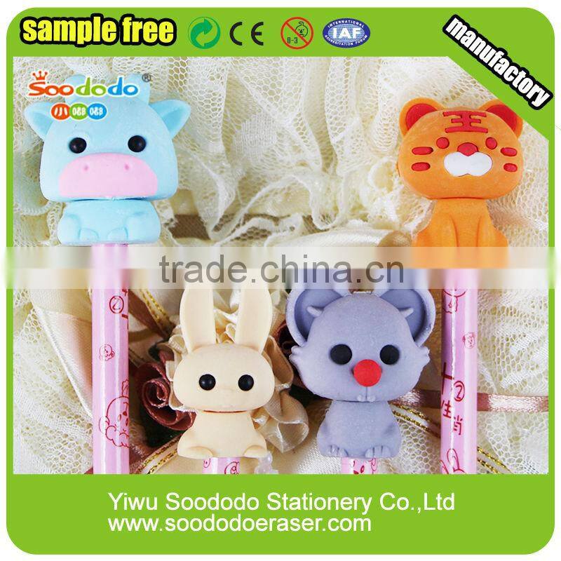 3D Chinese Zodiac shaped eraser pencil