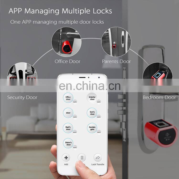 WE.LOCK Automatic door system biometric fingerprint scanner door lock APP sliding glass door push lock
