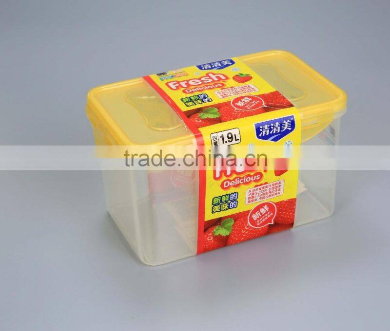 Hot Selling airtight Square Plastic Microwave Lunch Box with cutlery