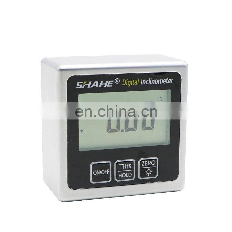 SHAHE Metal Digital Protractor With Backlight Digital inclinometer with one side magnet Digital level box Angle Meter