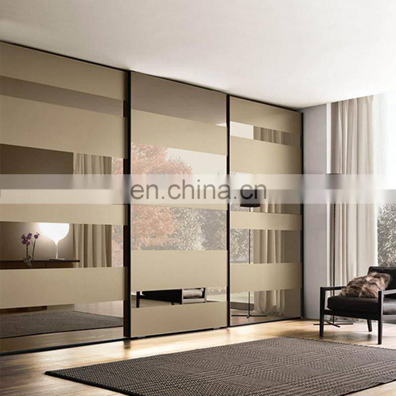 design bedroom wall transparent big closet wooden clothes sliding wardrobe cabinets in the wall