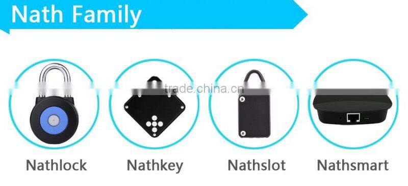 Nathslot bluetooth smart luggage self locking door lock cylinder
