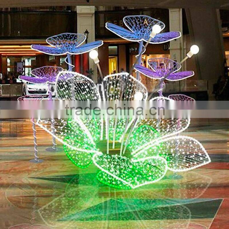 shopping mall atrium 3D Motif Light Flower