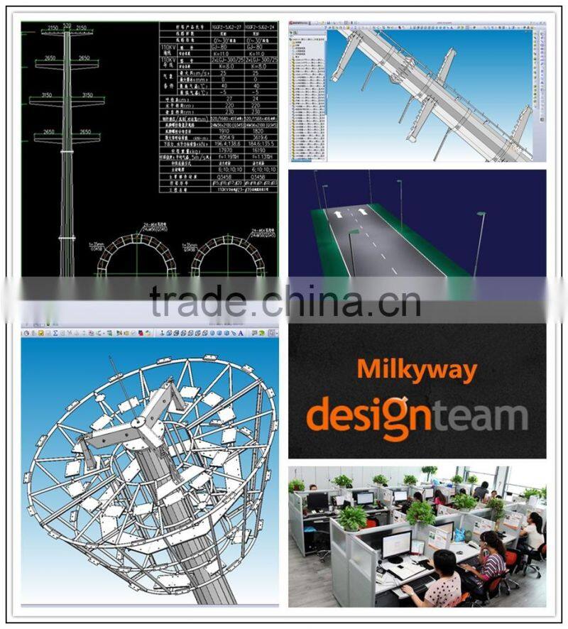 H15m traffic signal light pole traffic light poles with Galvanization and powder