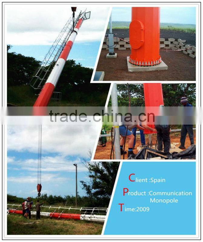 Steel Monopole Tower,Telecommunication Steel Monopole Tower,Galvanized Monopole