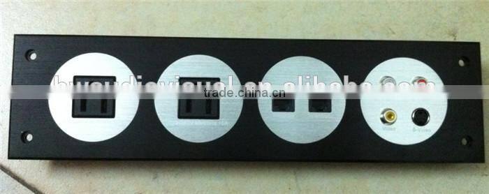 BW-W63 Electrical Socket Panel Mount/ALuminum Media Hub Wall Outlet Plate