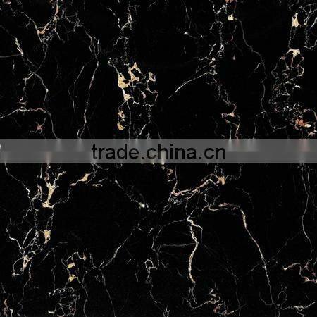 Foshan supply Black Polished glazed porcelain tile,low water absorption.80x80cm,1x1m