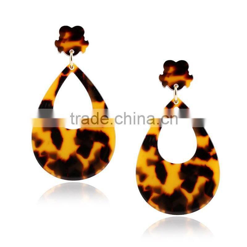 High Quality Fashion Jewellery Leoprd Print Elegant Women Drop Earrings