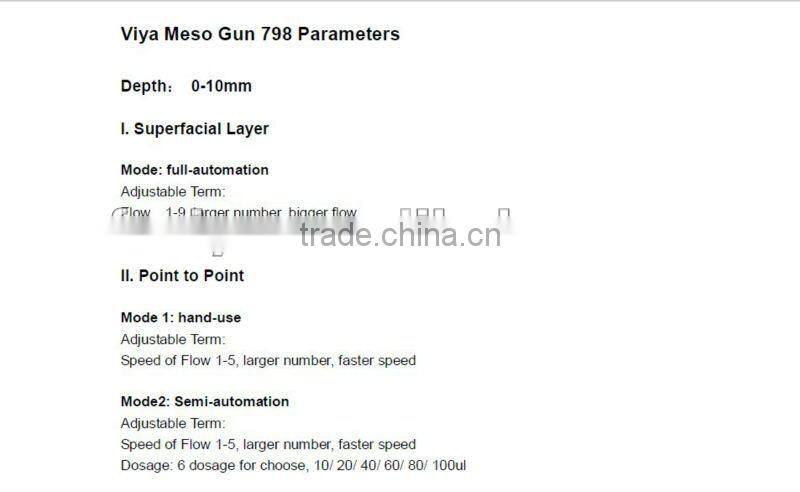 VY-798 Popular mesotherapy gun beauty machine for younger