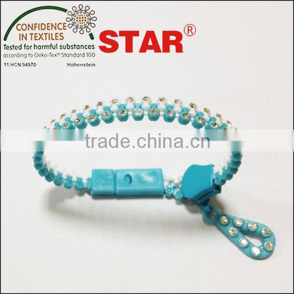 2 color zipper bracelet