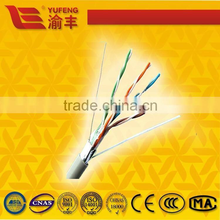 colours Copper network cable 2/4pairs 24awg UTP Cat5e cable 305m
