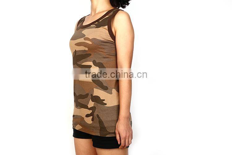 OEM Service unisex military training round neck military uniform vest camouflage