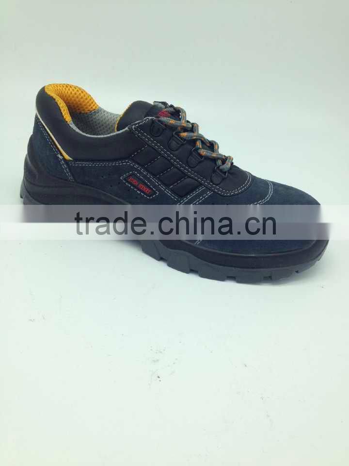 China cheapest boot safety shoes with blue suede leather rootwear safety shoes