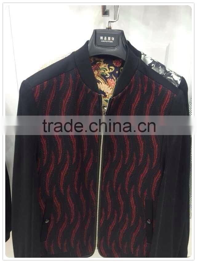 Garment in Stock Lot man leisure jacket suit for spring or winter hot sell - 1016