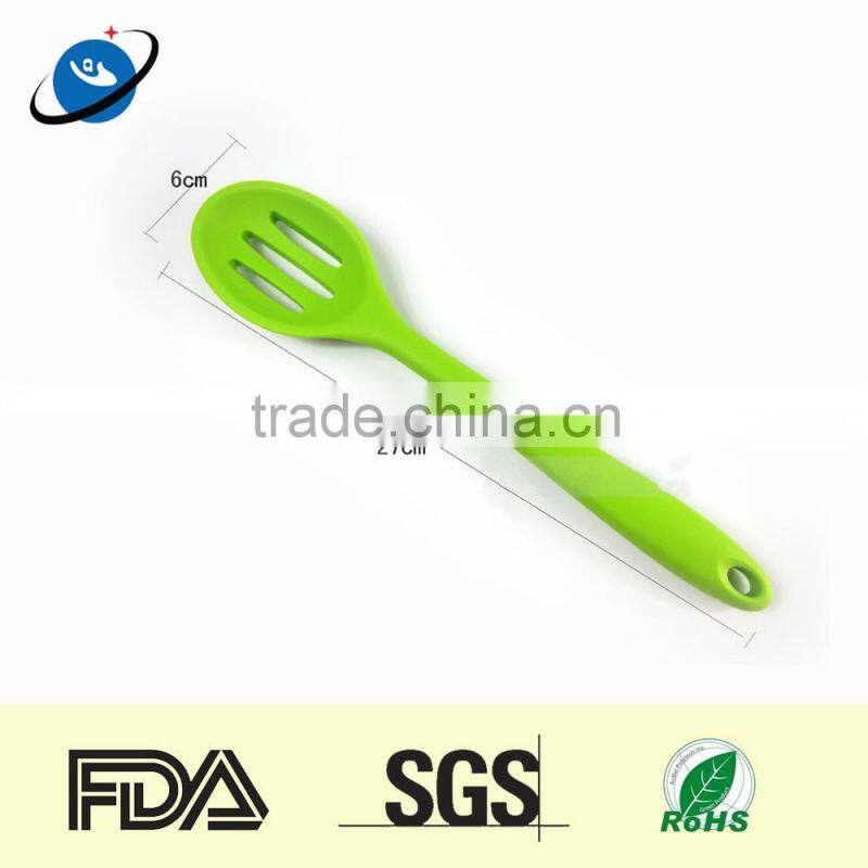 Colorful food grade silicone slotted spoon for noodle