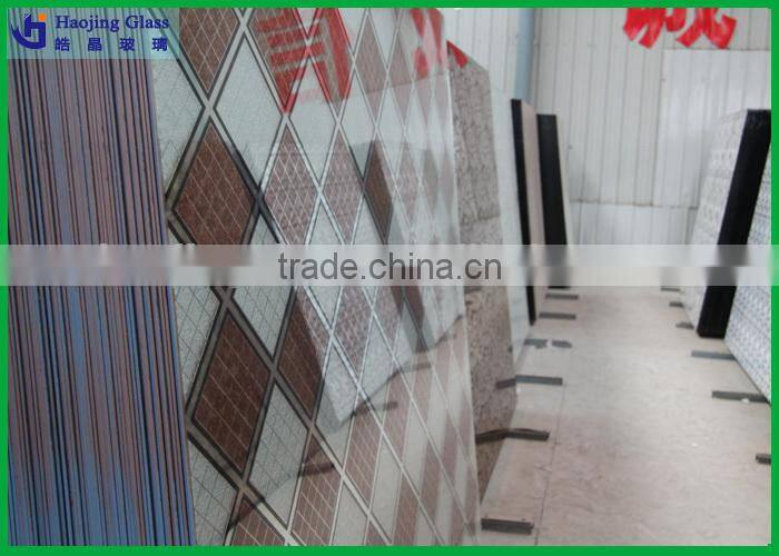 Haojing glass supplier 4mm 5mm 6mm spray painted glass