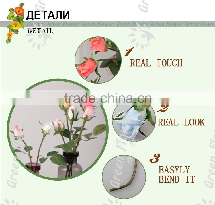 Greenflower 2016 Wholesale handscrafts Real Touch Latex PU China Artificial Flowers Mini Rose for wedding decoration occation