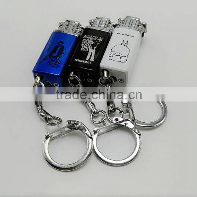 Fancy keychain cigarette flint lighter cartoon