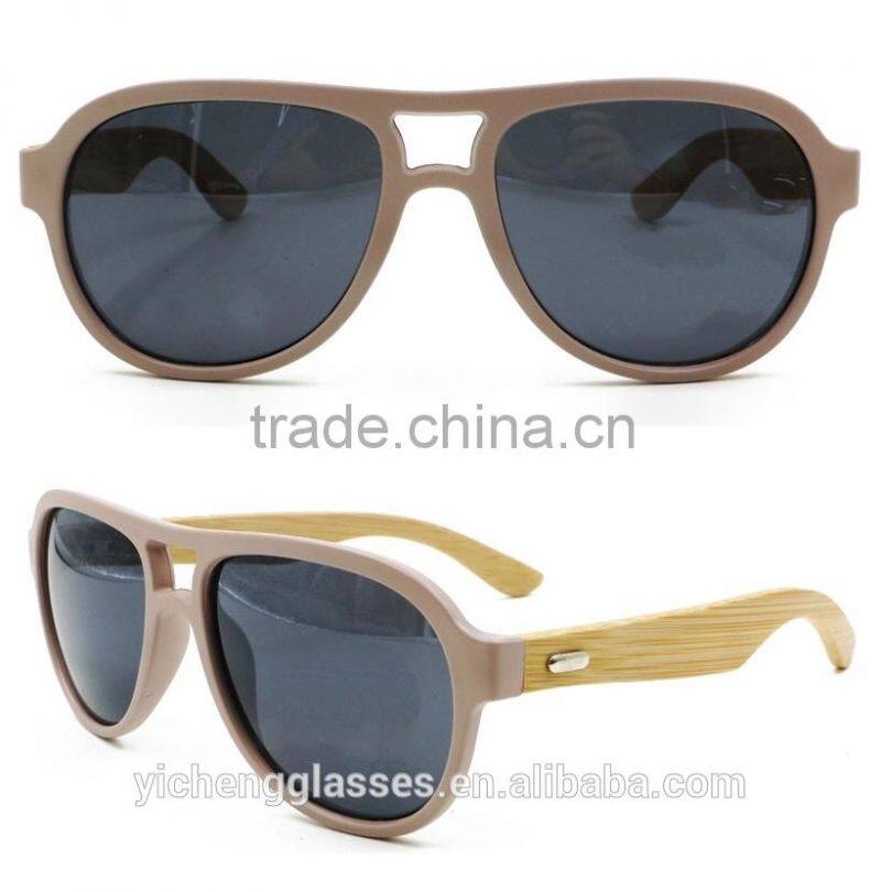 Fashion trendy design plastic frame eyewear wood temple sunglasses hand made carving glasses
