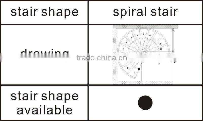indoor prefabricated portable spiral stairs/staircase