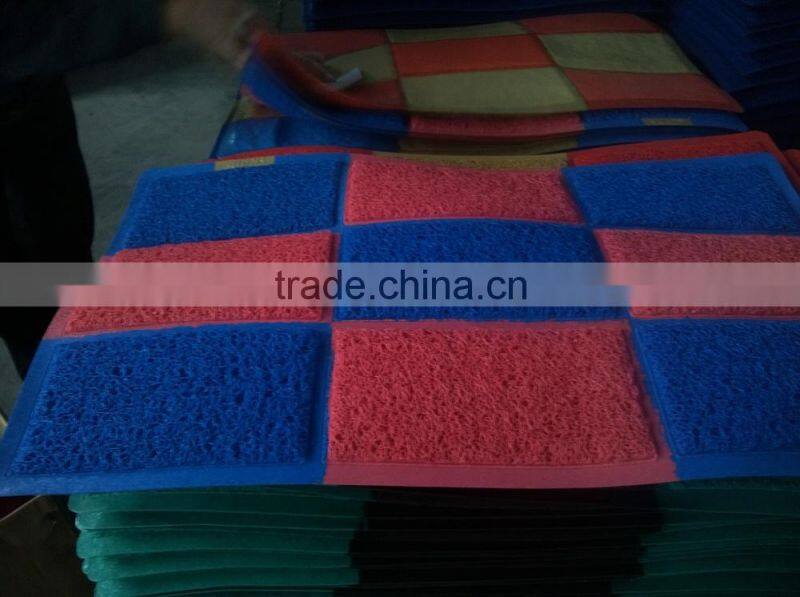 plastic pvc foambacking loop mat carpet doormat