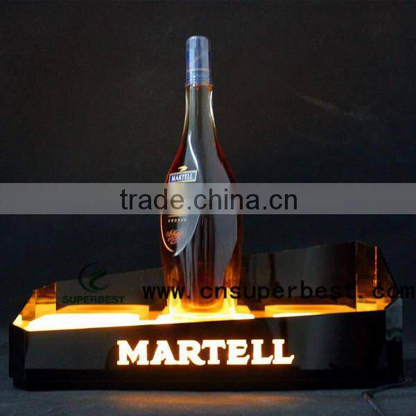 customize light up acrylic bottle wine display