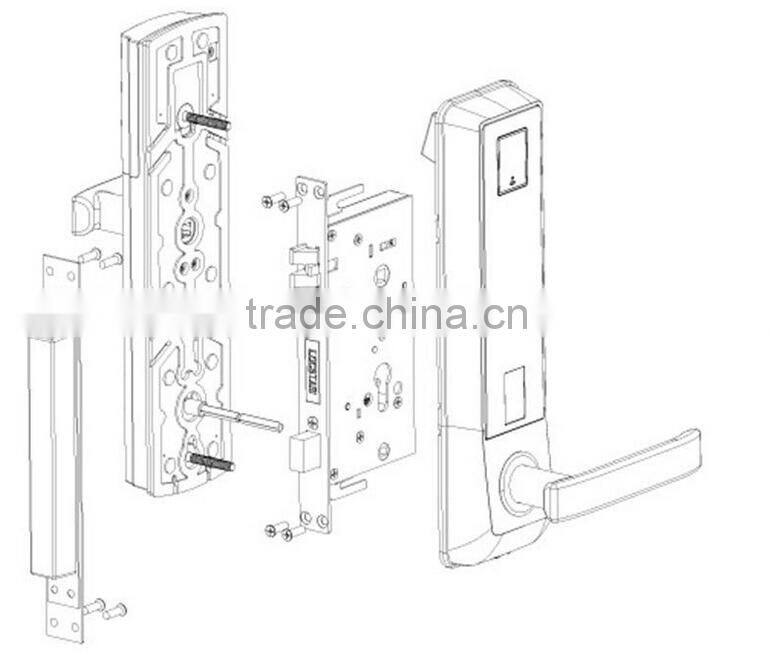 LSD8028 zinc alloy touch screen keypad fingerprint lock