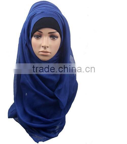 >>FACTORY best selling fashion women plain muslin hijab scarf/