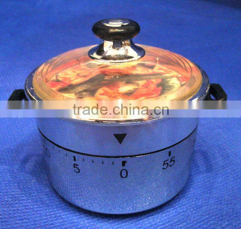Teapot Shaped Plastic ABS with Vacuum Coating Kitchen Mechanical Timer