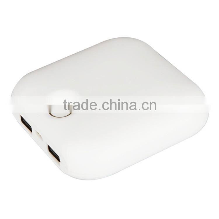 Stone shape dual usb battery backup 6600mah power banks for cell phones