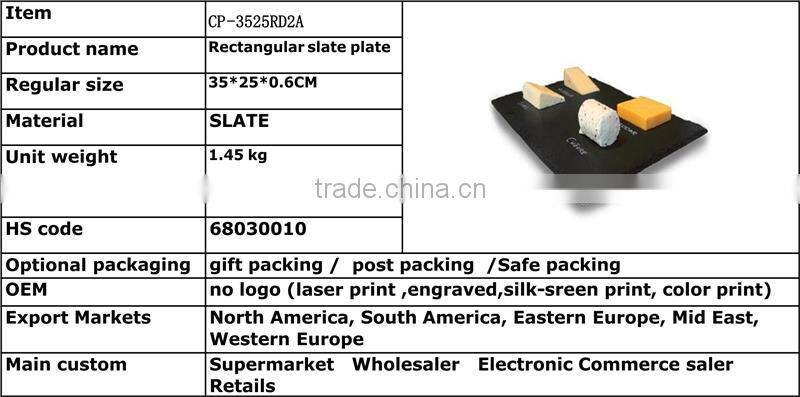 'factory direct' Natural cake sushi cheese Slate Plate