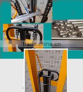 China small 2T manual Hand Hydraulic stacker forklift