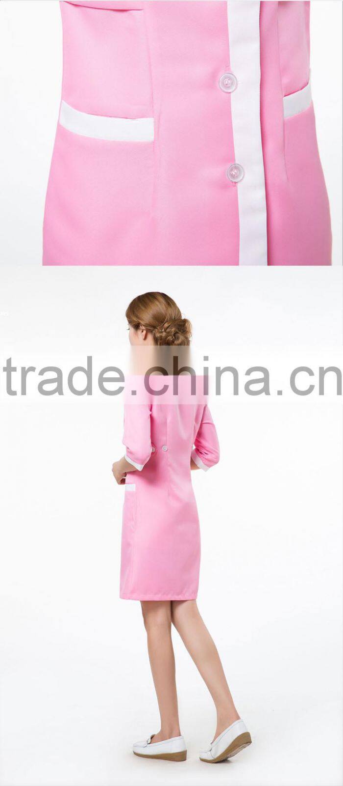 Wholesale Workwear Summer Pink Nurse Doctor Female Dress