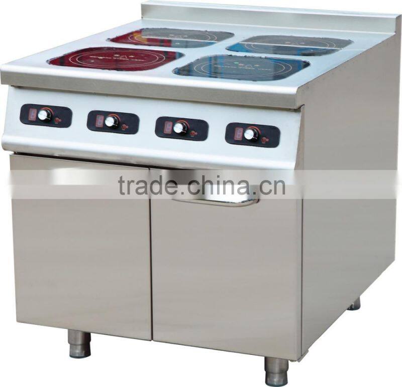 4 burner China electric commercial induction cooking