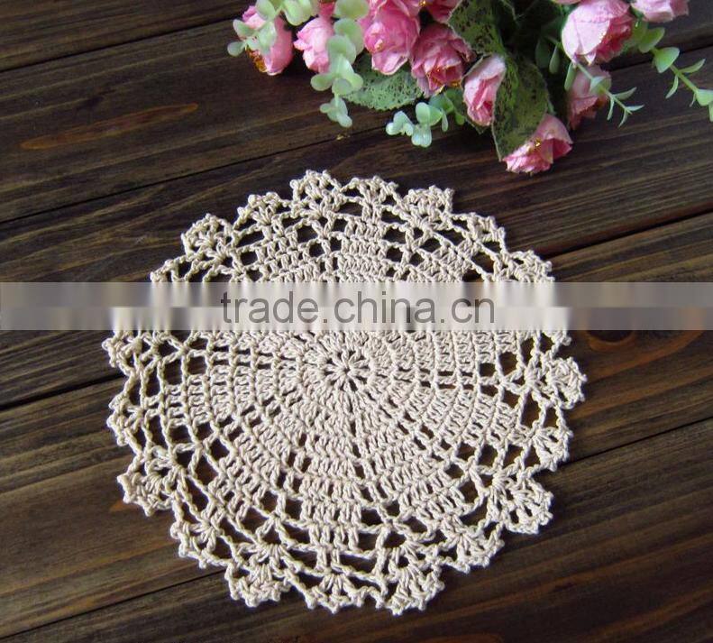 18cm Hand crochet flower doilies,Decorative table round doilies for sale