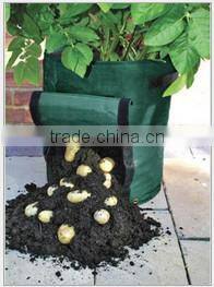 PP/PE Woven Round Garden Herb Planter Bags With Pockets,Herb Planting Grow Bag,Garden Herb Grow Bag