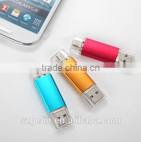 Promotional gift aluminum material usb adapter flash drive usb